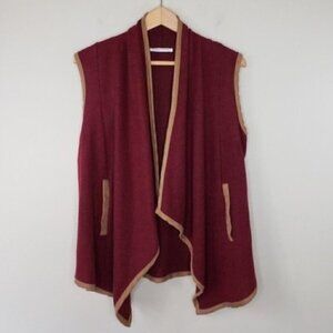 NWOT Lake Flower Burgundy Vest with Pockets
